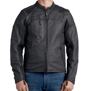 FXRG Perforated Slim Fit Leather Jacket