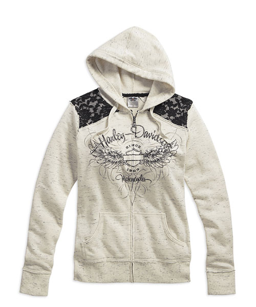 Lace Accent Hoodie