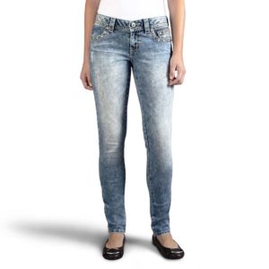 Skinny Embellished Low-Rise Jean